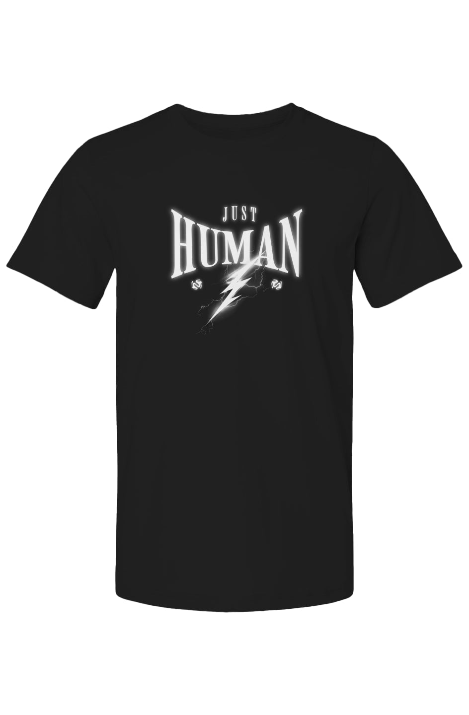 Bella Canvas T Shirt - Just Human with lightening