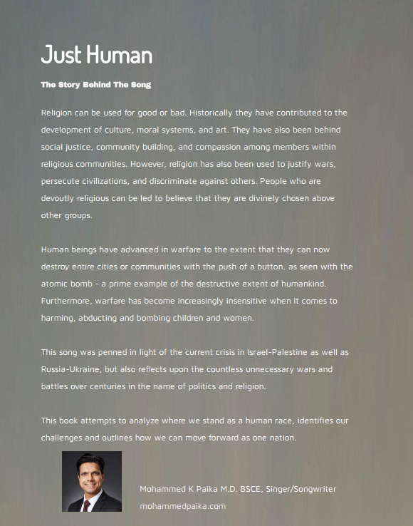 Just Human - E-Book - Story Behind The Song