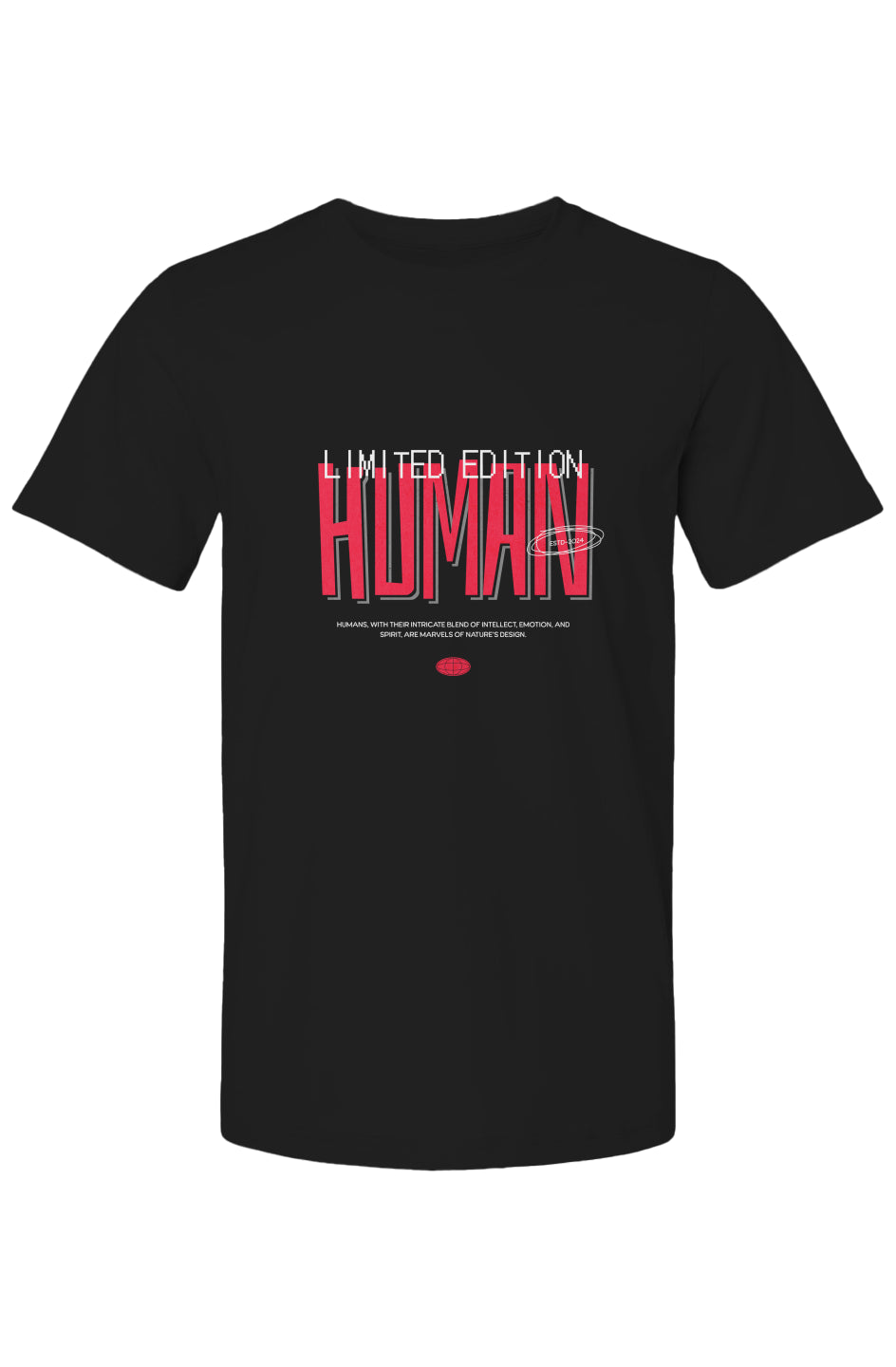 Bella Canvas T Shirt - Human - Limited Edition - Black