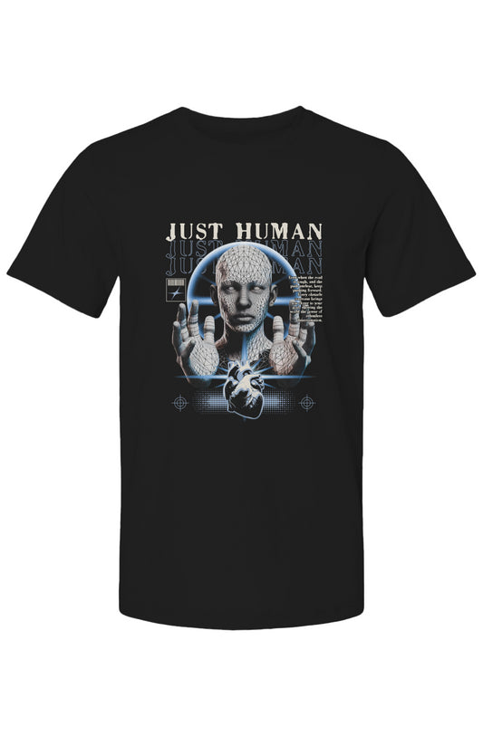 Bella Canvas T Shirt - Just Human with Face & Hands - Black