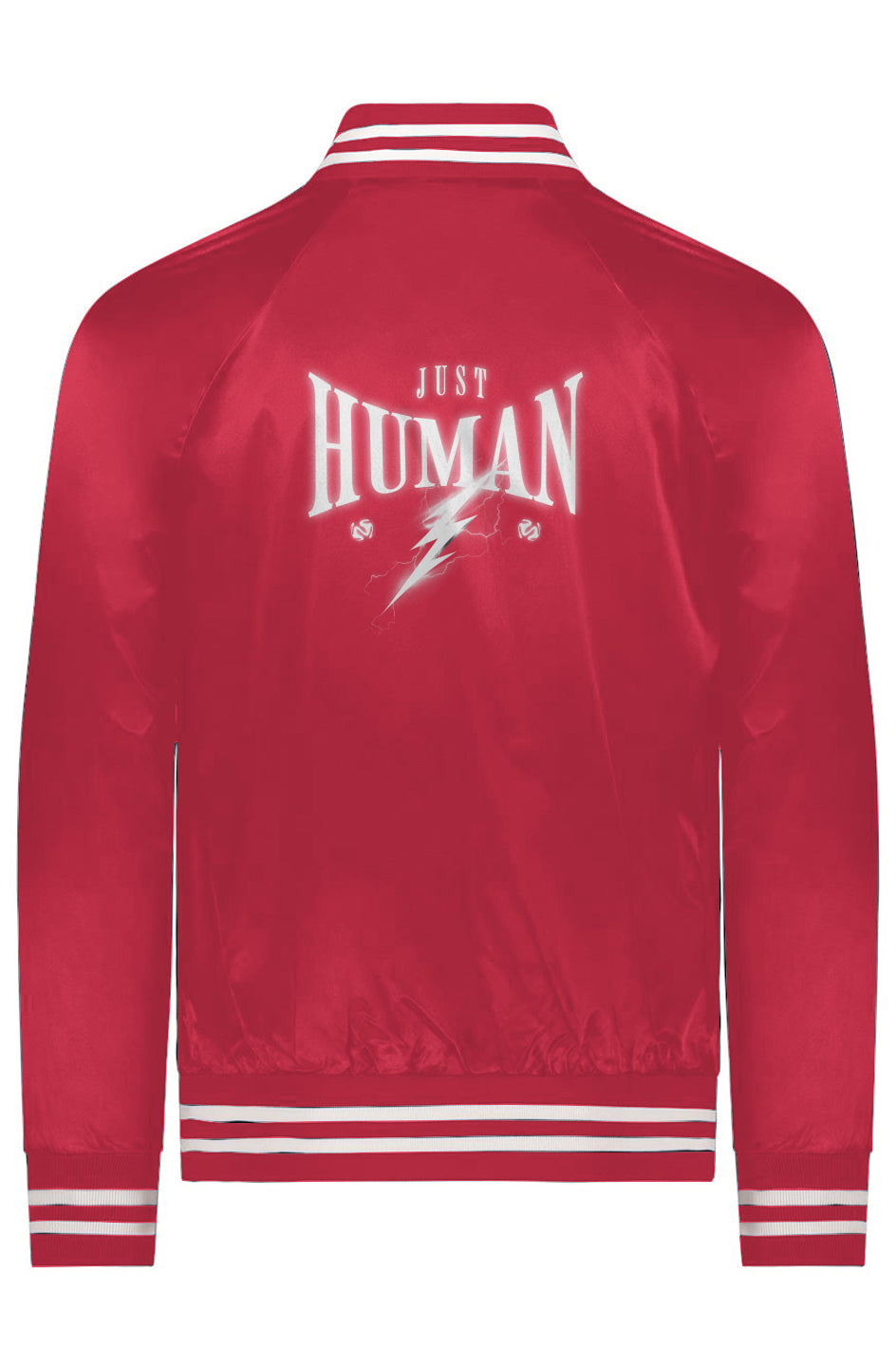 Satin Baseball Striped Jacketm - Just Human