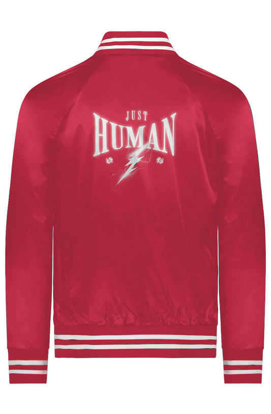 Satin Baseball Striped Jacketm - Just Human