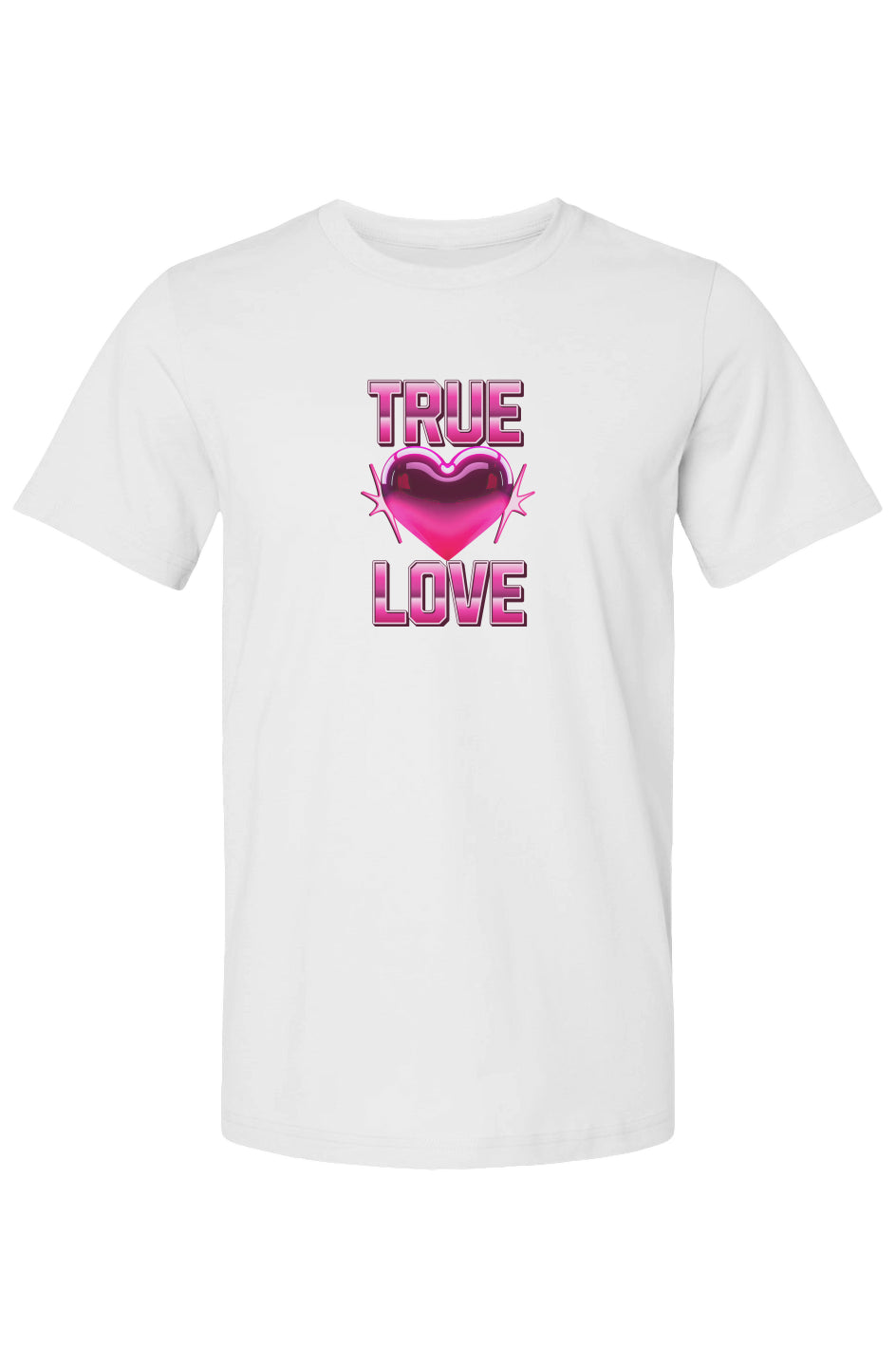 Bella Canvas T Shirt - True Love - White