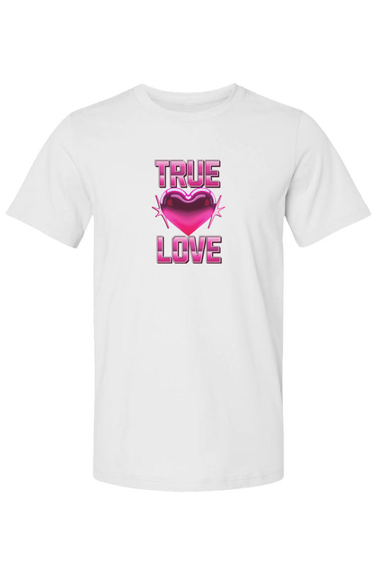 Bella Canvas T Shirt - True Love - White